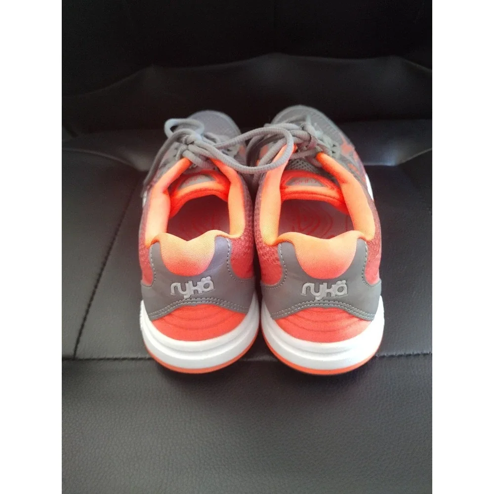 Ryka Influence Training Shoes Womens 5.5‎ Gray Orange Mesh Sporty Athletic
